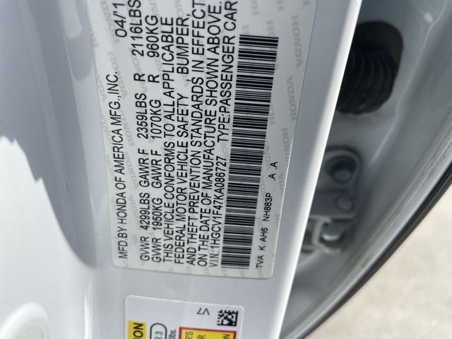 2019 Honda Accord EX