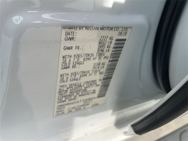 2020 Nissan Frontier SV