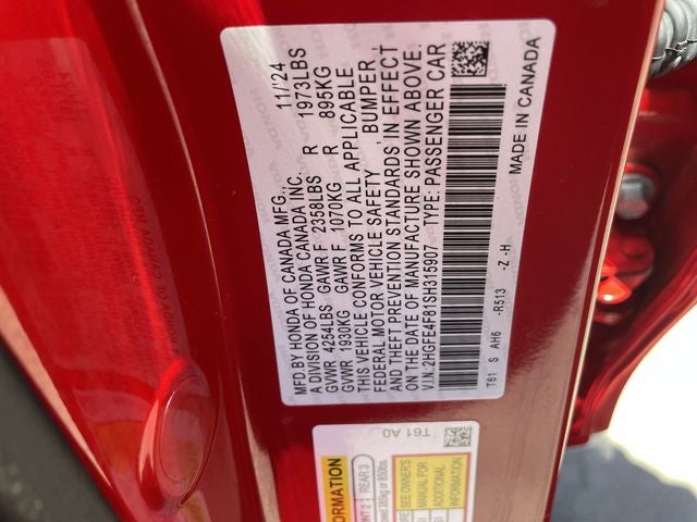 2025 Honda Civic Hybrid Sport