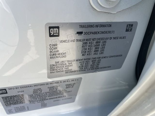 2022 Chevrolet Silverado 1500 Custom