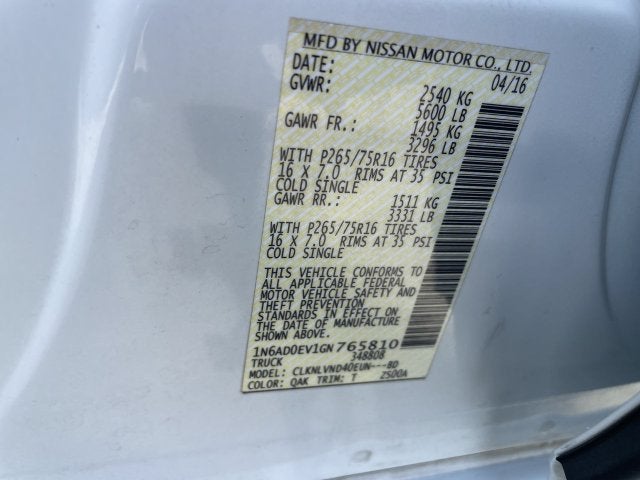 2016 Nissan Frontier PRO-4X